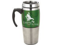 Stainless Steel Travel Mug - Frog: Leaping into Action