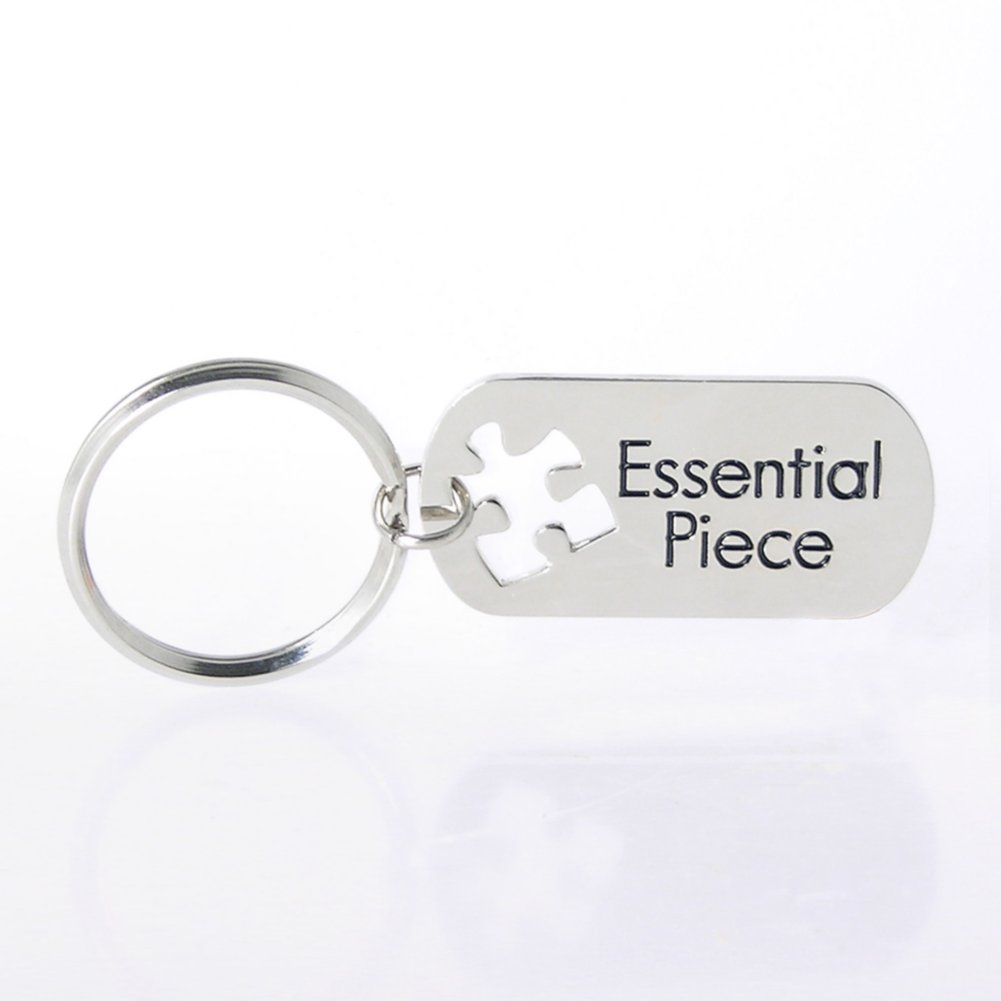 Nickel-Finish Key Chain - Essential Piece