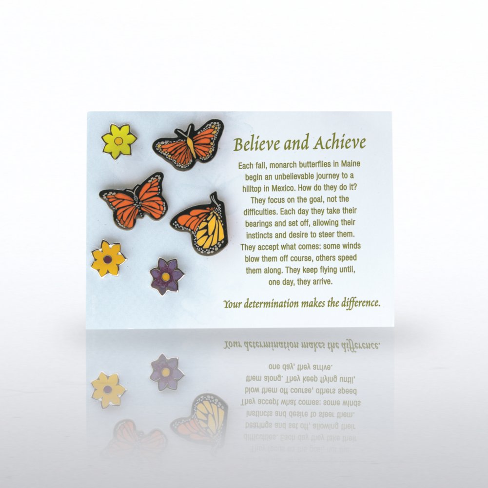 Character Push Pins - Butterfly: Believe & Achieve