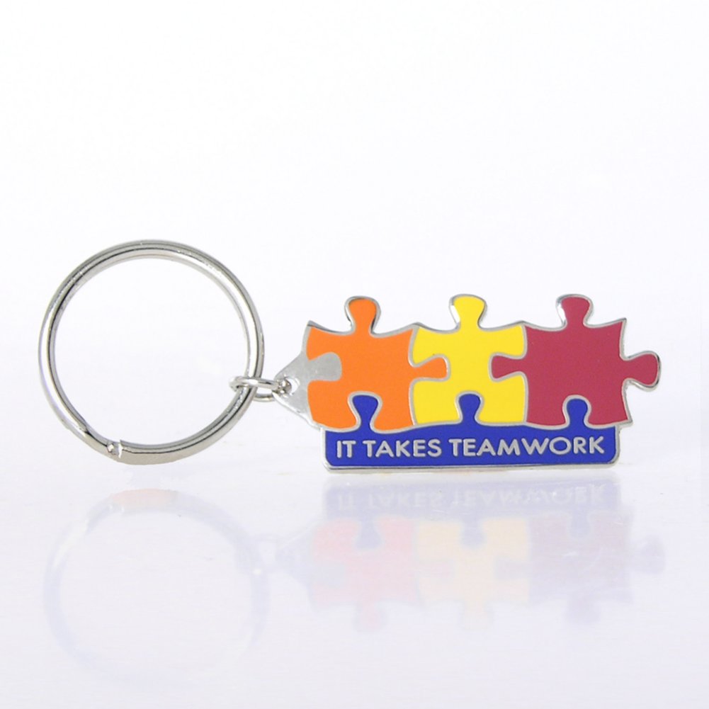 Colorful Shiny Key Chain - It Takes Teamwork