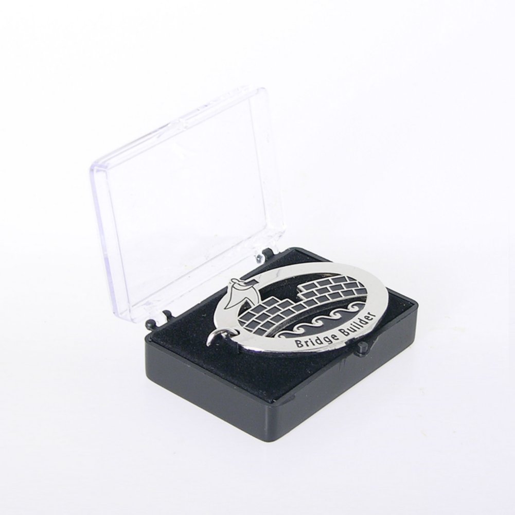 Nickel-Finish Key Chain - Bridge Builder BOX