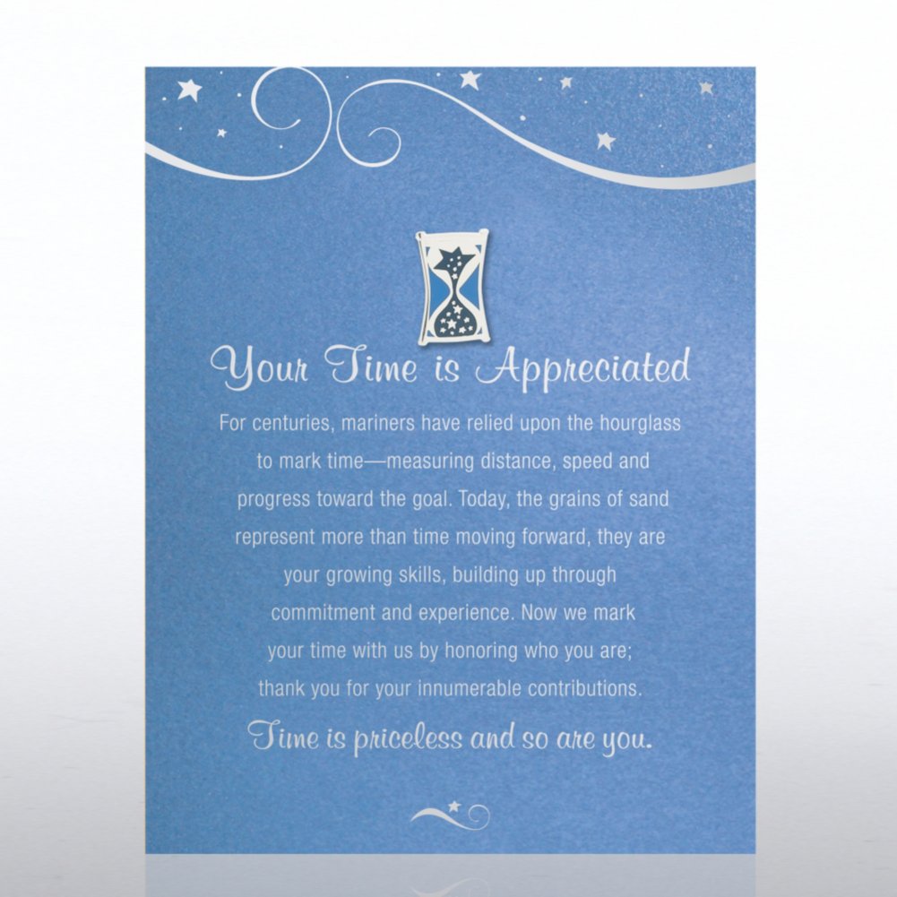 Character Pin - Hourglass: Your Time is Appreciated