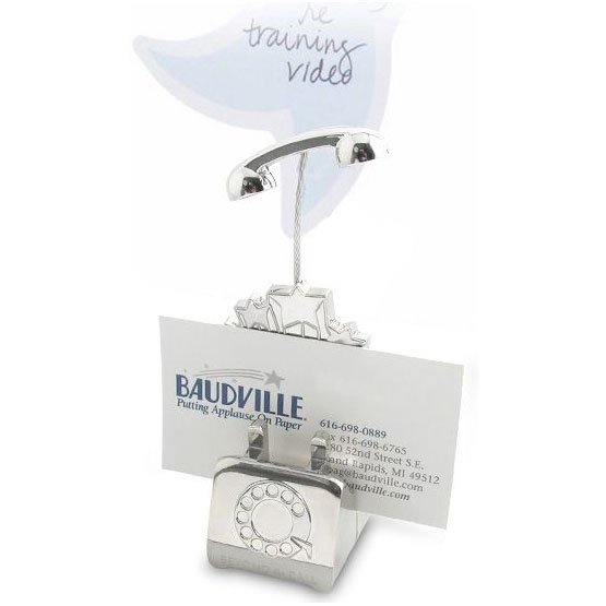 Silver Business Card / Memo Holder - Beyond the Call