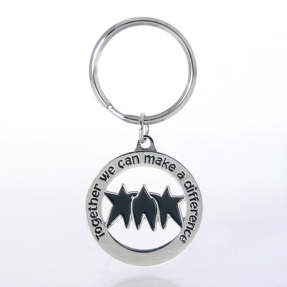 Nickel-Finish Key Chain - Together We Can Make a Difference
