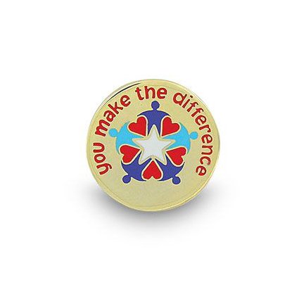 Lapel Pin - You Make the Difference Hearts & People