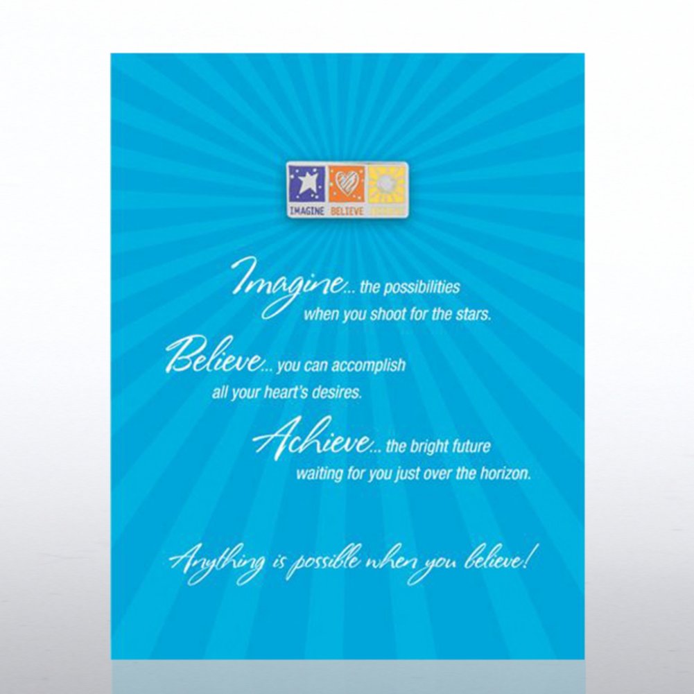 Character Pin - Imagine Believe Achieve