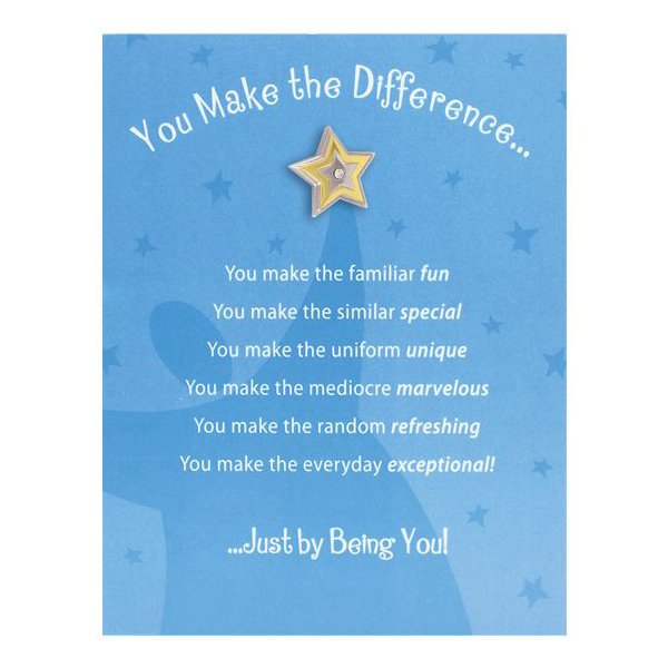 Character Pin - You Make the Difference