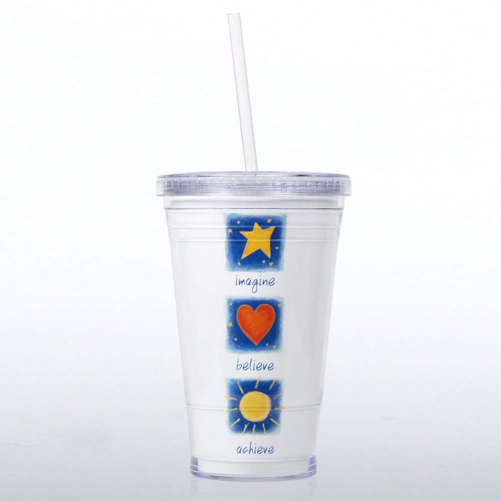Twist Top Tumbler - Imagine Believe Achieve