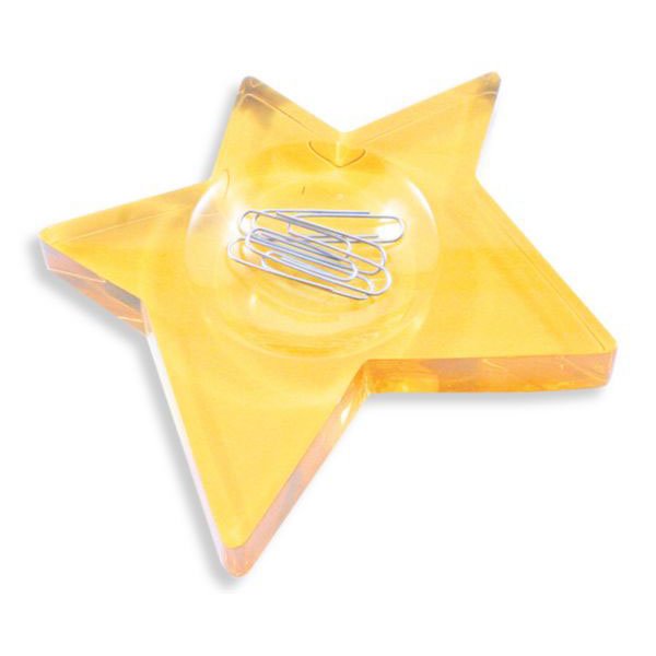 Acrylic Paper Clip Tray - Star