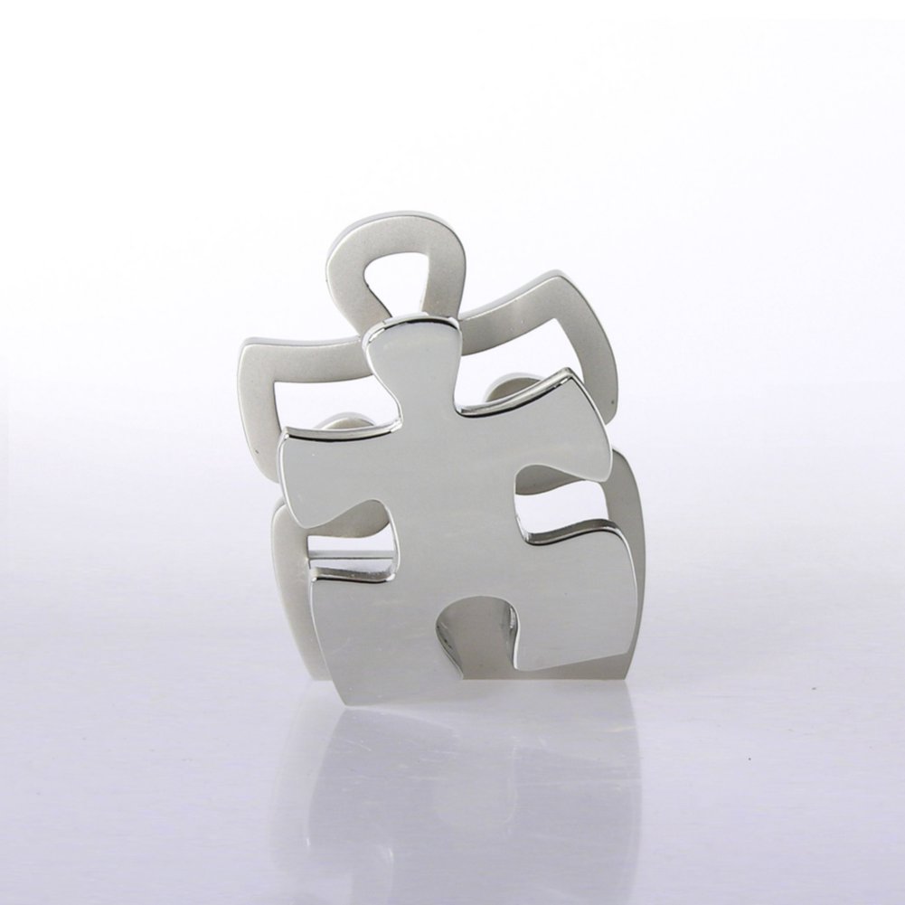 Silver-on-Silver Business Card Holder - Essential Piece