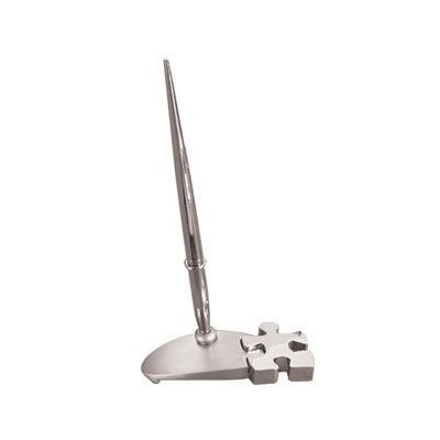 Silver-on-Silver Pen & Holder - Essential Piece
