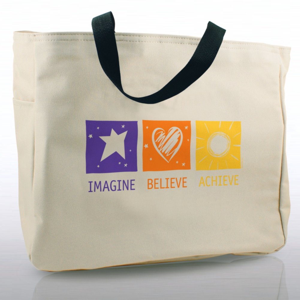 Journal, Pen & Tote Gift Set - Imagine, Believe, Achieve BAG