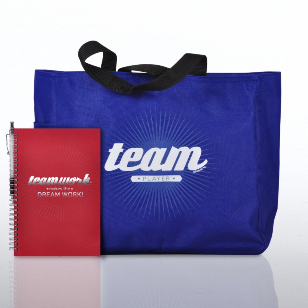Journal, Pen & Tote Gift Set - Teamwork Makes the Dream Work