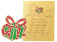 Holiday Character Pin - Gift: Working with you is a gift!
