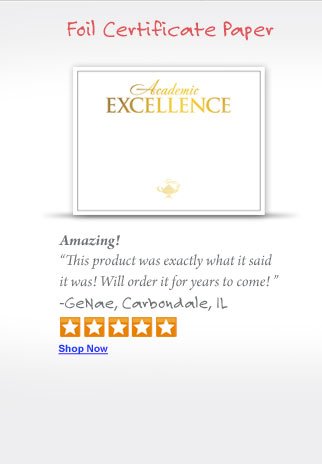 Foil Certificate Paper – Academic Excellence
