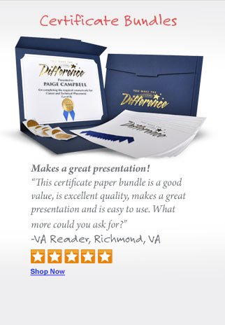 You Make the Difference Certificate Bundle