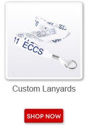 Custom lanyards. Shop now button