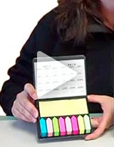 Watch this product video to get a closeup of this handy, functional note holder desktop gift!