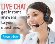 Live Chat, get instant answers to your questions