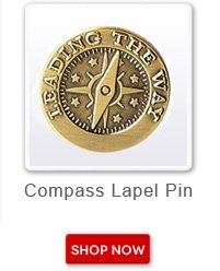 Compass Lapel Pin. Shop now button