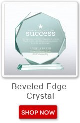 Beveled edge crystal. Shop now button