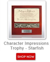 Character impressions trophy - starfish. Shop now button