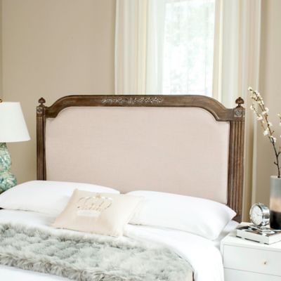 Safavieh Rustic Wood Upholstered Headboard - Bed Bath & Beyond