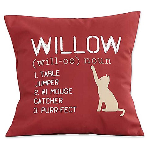 Decorative Pillows > Definition of My Cat Keepsake 18-Inch Square Throw Pillow from Buy Buy Baby