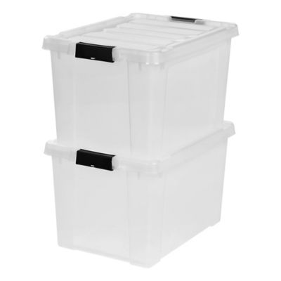 Iris® Store-it-all 18-gallon Heavy Duty Storage Totes (set Of 2) - Bed 