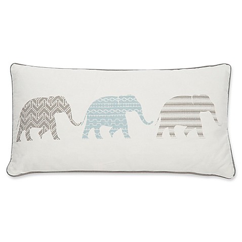 Levtex Home Sofi Elephants Oblong Throw Pillow in White - Bed Bath & Beyond