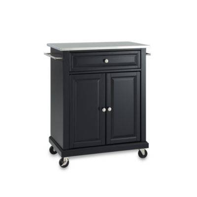 Crosley Stainless Top Rolling Portable Kitchen Cart/Island ...