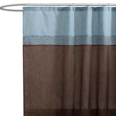Buy Brown Blue Shower Curtain from Bed Bath & Beyond