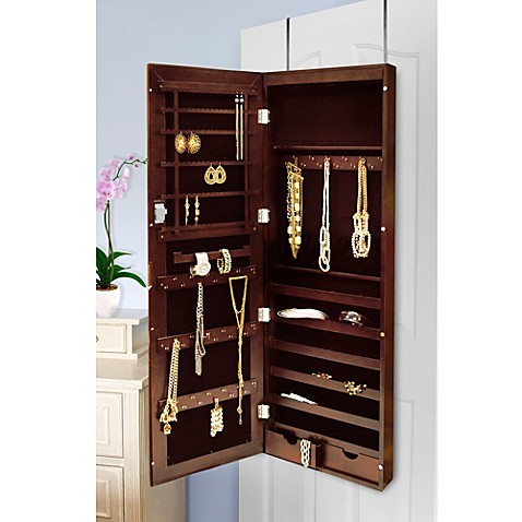 New View OvertheDoor Mirrored Jewelry Armoire  BedBathandBeyond.com