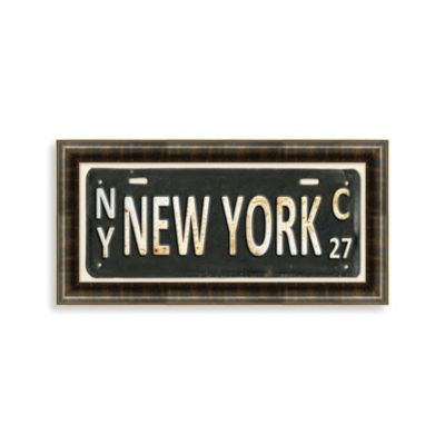 New York License Plate Wall Art - Bed Bath & Beyond