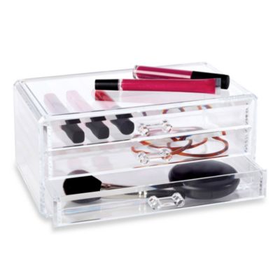 clear three drawer organizer