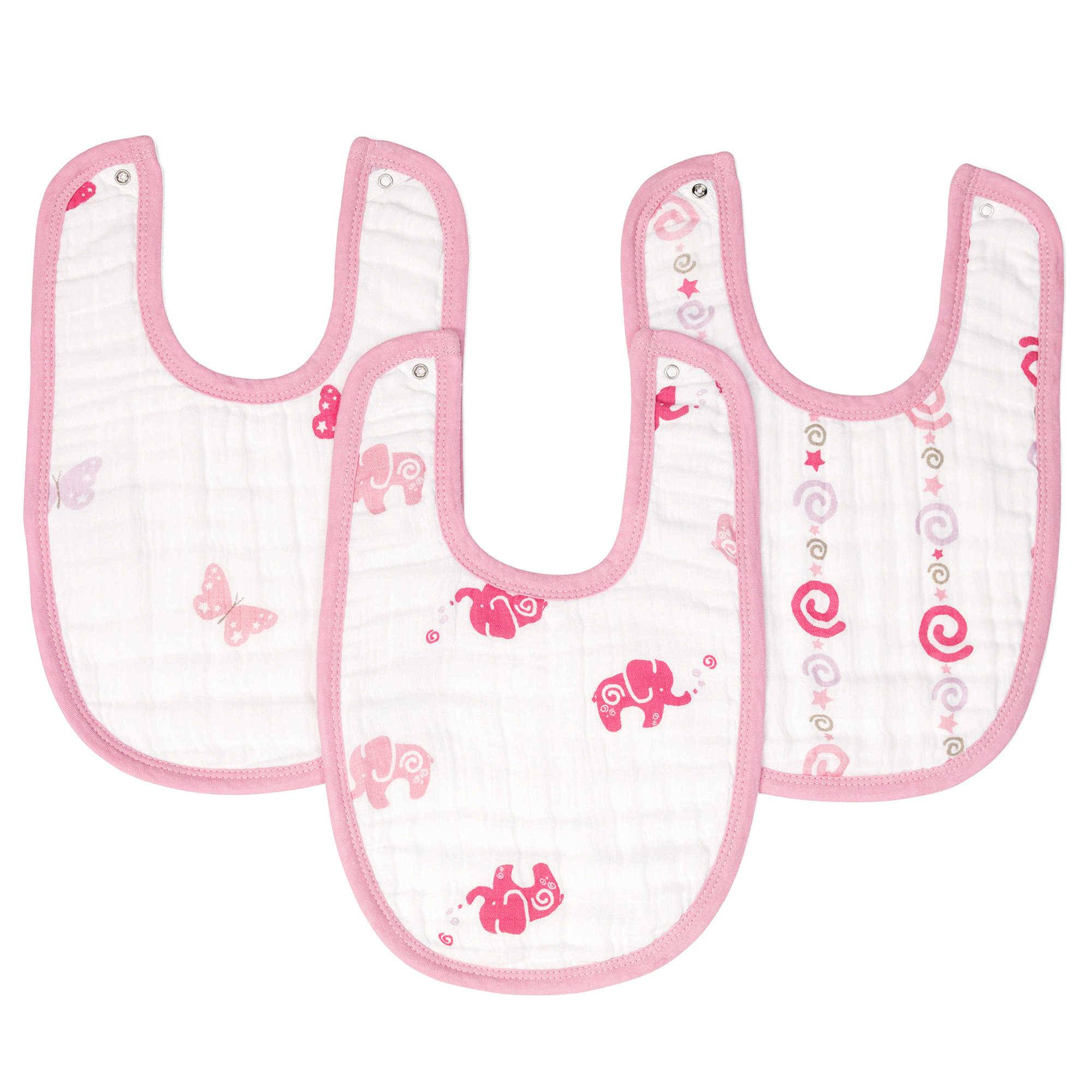 aden® by aden + anais® 3-Pack Girls 'n Swirls Little Bib