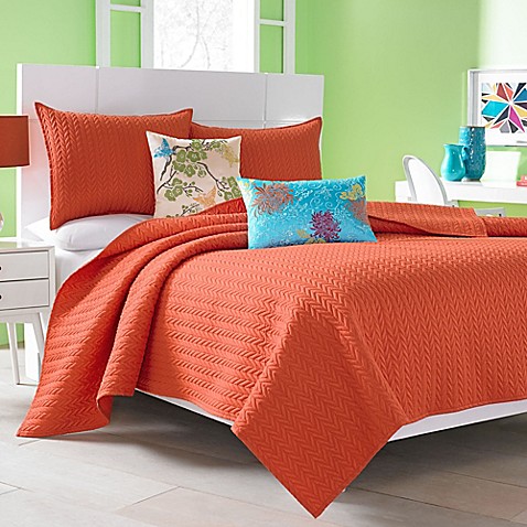 ... by J. Queen New York Camden Coverlet in Orange from Bed Bath & Beyond