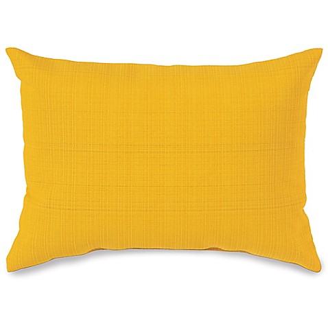 12-Inch x 16-Inch Outdoor Oblong Throw Pillow in Yellow - Bed Bath & Beyond