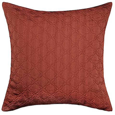 MYOP Simple Clover Square Throw Pillow Cover in Rust - BedBathandBeyond.com