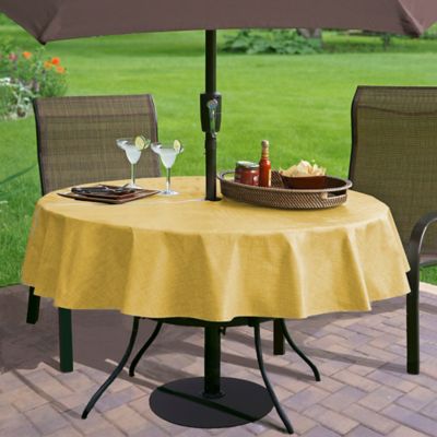 umbrella round vinyl tablecloth inch table yellow monterey tablecloths cloths