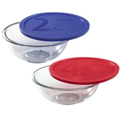 pyrex glass mixing bowls with lids