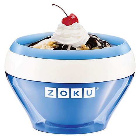 zoku ice cream maker in blue enjoy homemade ice cream frozen custard ...