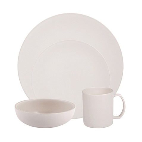 Artisanal Kitchen Supply® Edge Dinnerware Collection in Linen - Bed