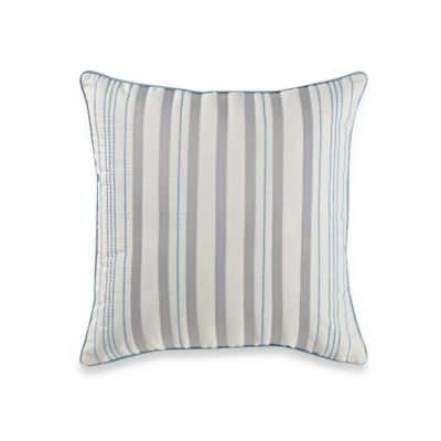 Buy Real Simple Mikayla Square Throw Pillow in Blue/White/Grey from Bed Bath & Beyond