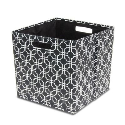 B+in® Fabric Full Storage Bin In Black - Bed Bath & Beyond