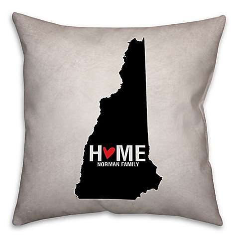Buy New Hampshire State Pride Square Throw Pillow in Black/White from Bed Bath & Beyond