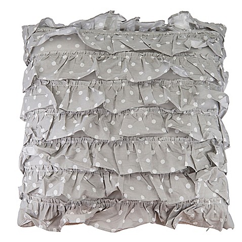 Buy Levtex Home Margaux Ruffle Polka Dot Throw Pillow in Grey from Bed Bath & Beyond