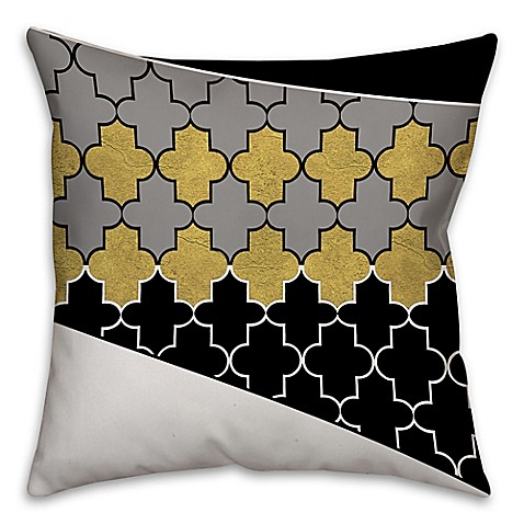 Quatrefoil Pattern Square Throw Pillow in Cream - Bed Bath & Beyond