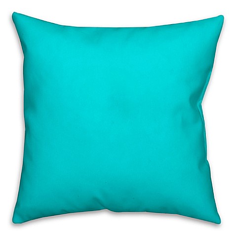 Buy Solid Color Square Throw Pillow in Turquoise from Bed Bath & Beyond