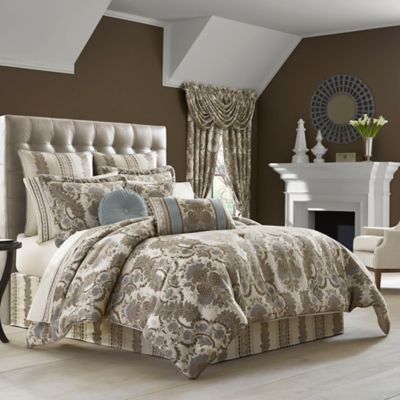 queen palace crystal york comforter taupe bed bedbathandbeyond